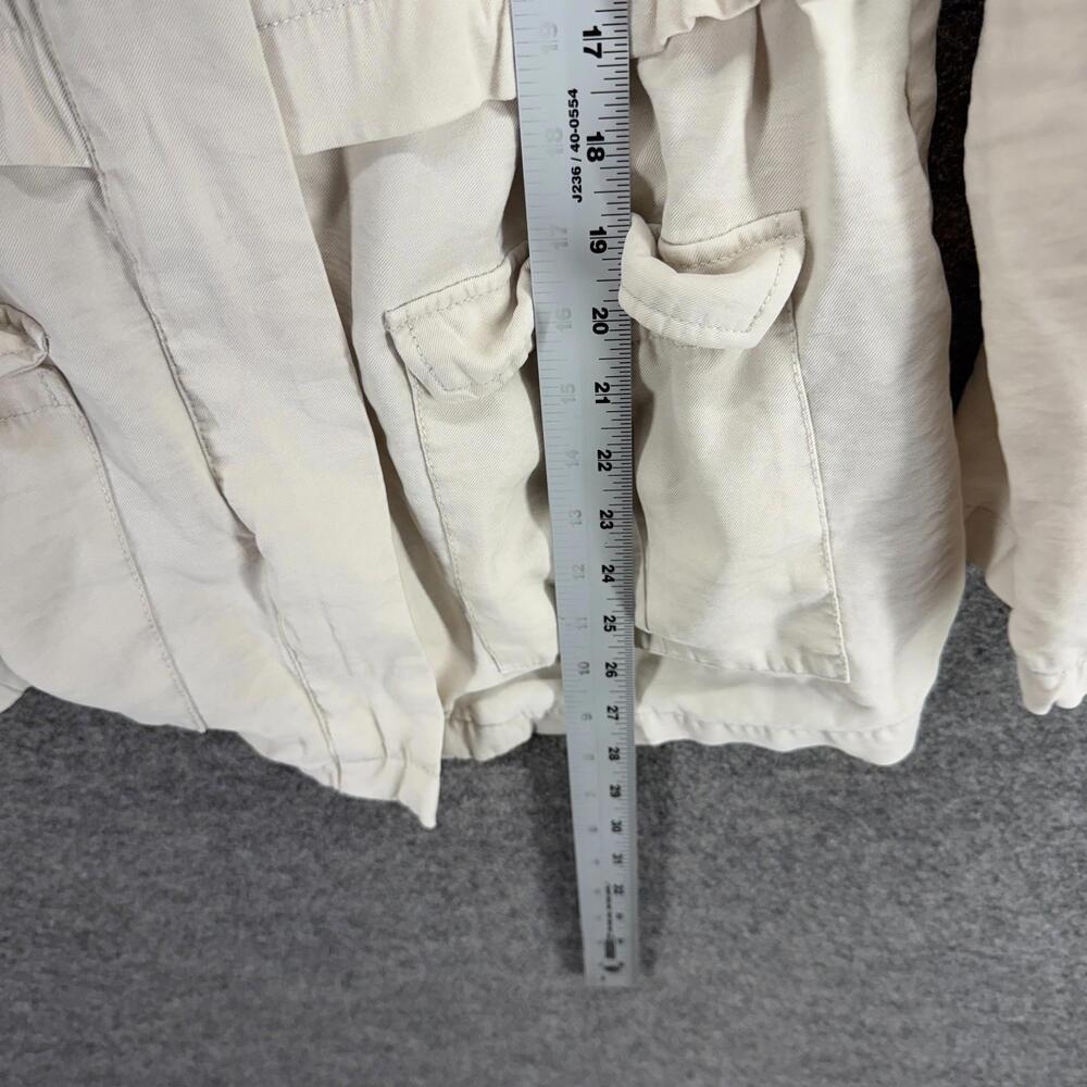 A New Day Jacket Women M Medium Beige Full Zip Long Sleeve Pockets Rayon Casual - Picture 6 of 7